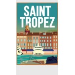 AF206- Lot de 5 Affiches Port de St Tropez- 20x30cm